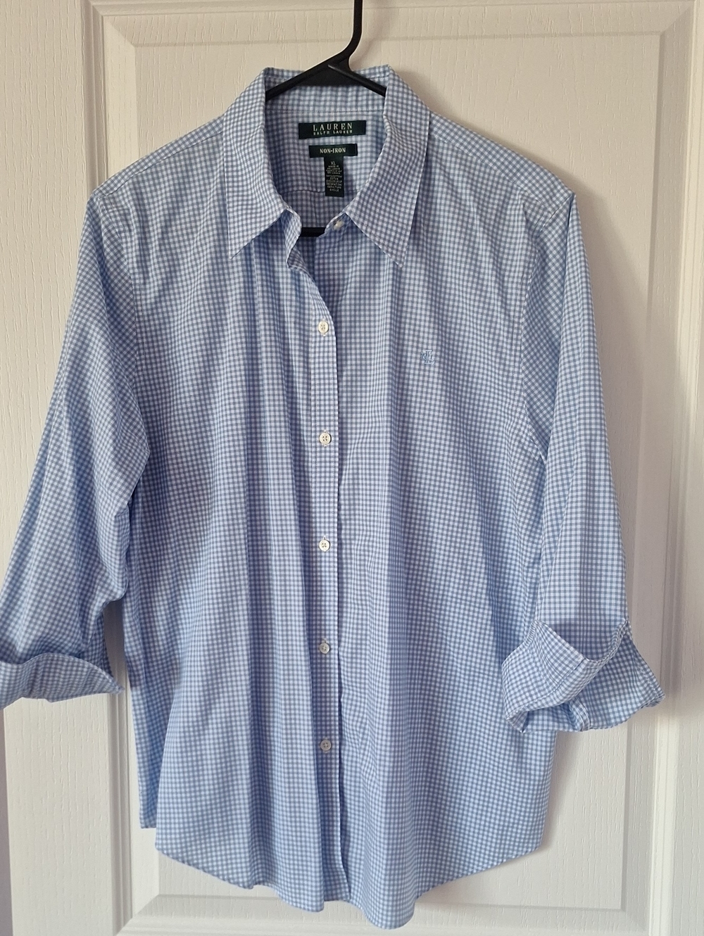Lauren Ralph Lauren Women’s Blue Gingham Button-Down Shirt